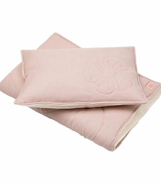 Parure de lit en lin bébé Powder pink