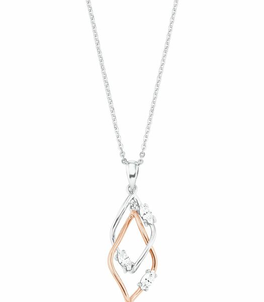 Chaîne avec pendentif pour dames, argent 925 Sterling, zirconium synth.