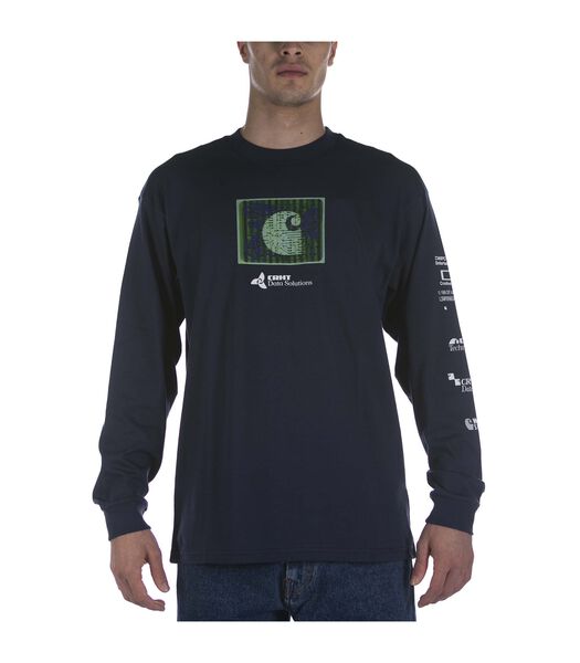 T-Shirt Carhartt L/S Data Solutions Bleu