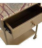 Table de chevet - Marbre - Laiton antique - 68,5x45x35 cm - Clinic image number 3