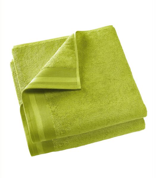 2 serviettes de bains Contessa lime green