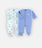 Set de 2 pyjamas dors-bien iconique en jersey, écru/bleu image number 0