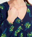 Bedrukte uitlopende vloeibare blouse AMRITA image number 4