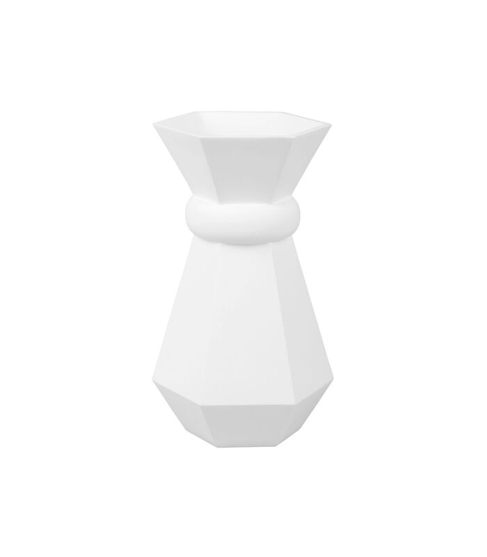 Vase déco Geo Queen - Blanc - Ø15cm image number 0