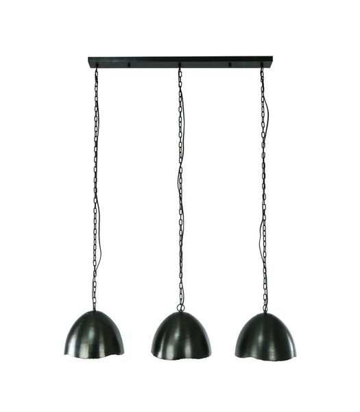 Reflection - Lampe suspendue - métal - ronde - Ø30 - noir nickel - abat-jour réflecteur - 3 points lumineux