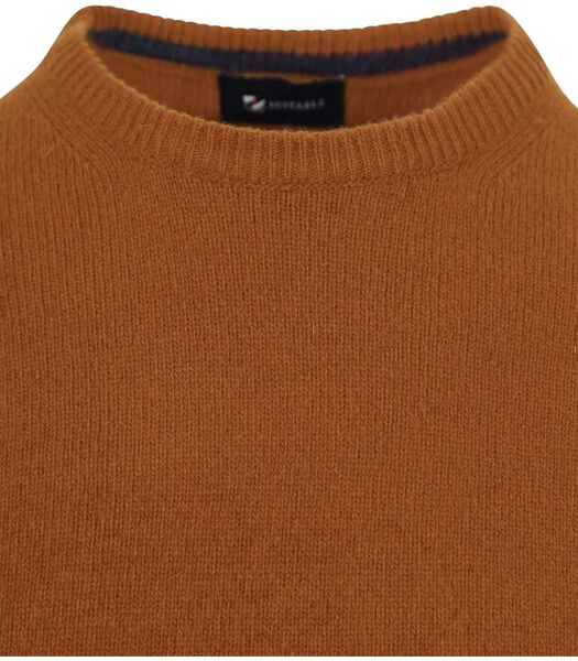 Suitable Pull Agneline Col Rond Camel