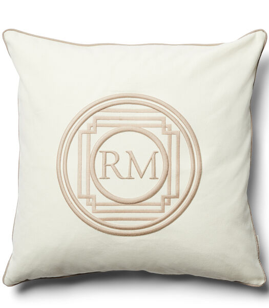 Housse de coussin, Taie d'oreiller RM logo - Steven - Blanc - 50x50