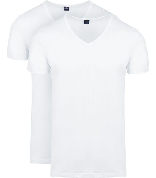Vita T-Shirt V-Hals Wit 2-Pack