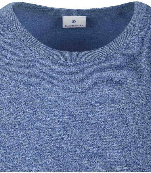 Knitted T-Shirt Melange Blauw