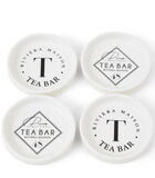 porte-sachet de thé avec texte, vaisselle - Tea Bar - Blanc - 4 pièces image number 0