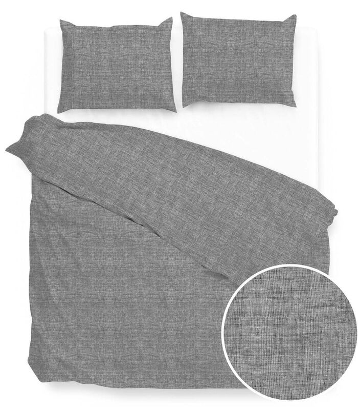 Housse de couette Lino Dark Grey Coton image number 2