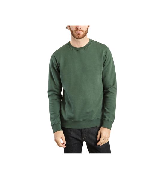 Sweatshirt ronde hals Classic Organic emerald green