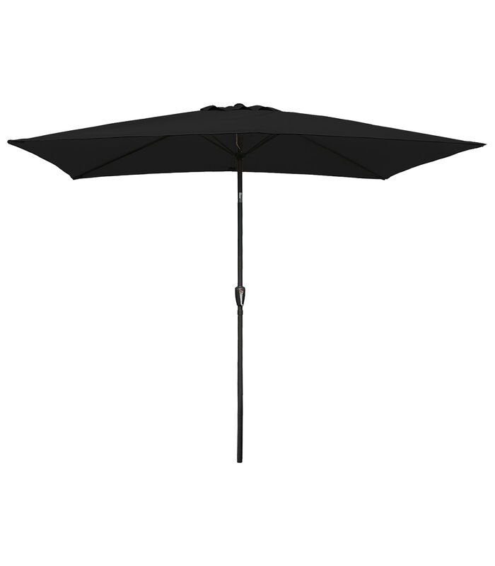 HAPUNA rechthoekige rechte paraplu 2x3m zwart image number 0
