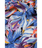 Robe courte à volants, zippé à l'arrière, motif floral image number 3