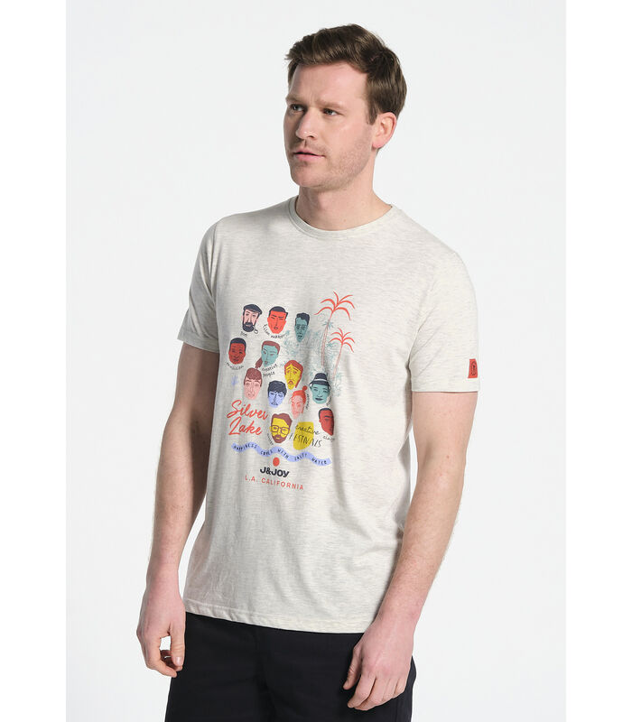 T-shirt met korte mouwen met achterpatroon image number 2