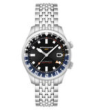 Bradner GMT Automatic- Herenhorloge - GMT uurwerk - Ronde zilverkleurige roestvrijstalen kast image number 0