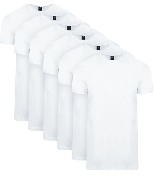 Ota T-Shirt Ronde Hals Wit 6-Pack
