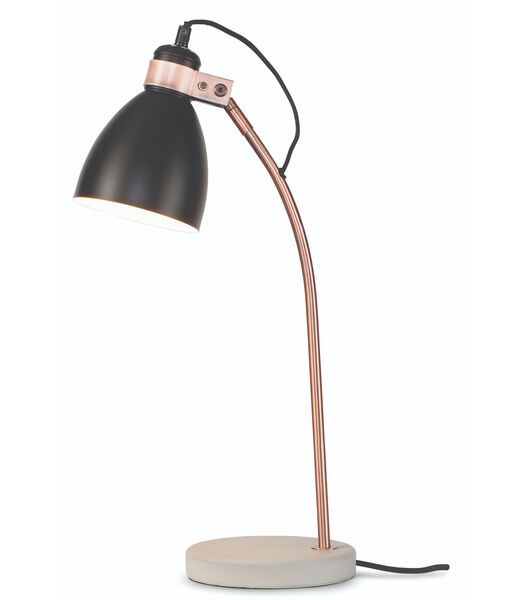 Lampe de Table Denver - Noir/Ciment - 21x16x50cm