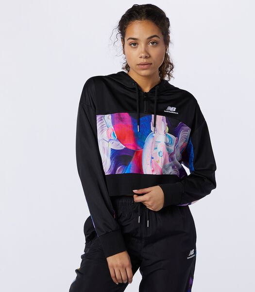 Sweatshirt half-zip femme athletics
