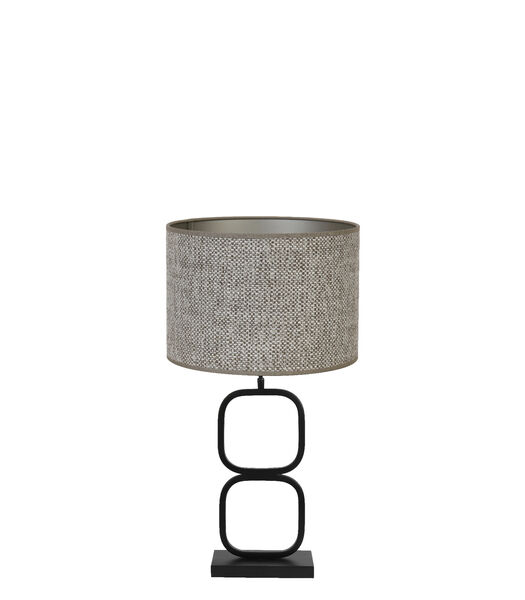 Lampe de table Lutika/Saverna - Noir/Beige - Ø30x67cm