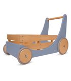 2-in-1 houten opbergkar & loopwagen - Slate Blue image number 2