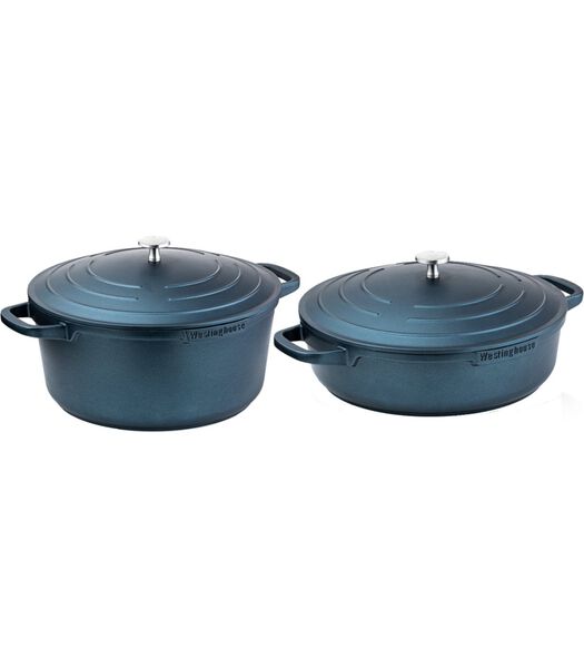 Ensemble de casseroles  Performance (poêle à rôtir + poêle à tapas) ø 28 cm - Bleu - Induction et toutes autres sources de chaleur
