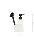 Zeepdispenser Zeeppompje met Borstel - Soap & More Cleaning Set - Zwart Wit image number 3