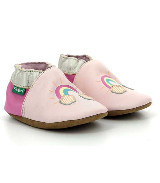 Chaussons Cuir Kickers Kickbaby Rainbo