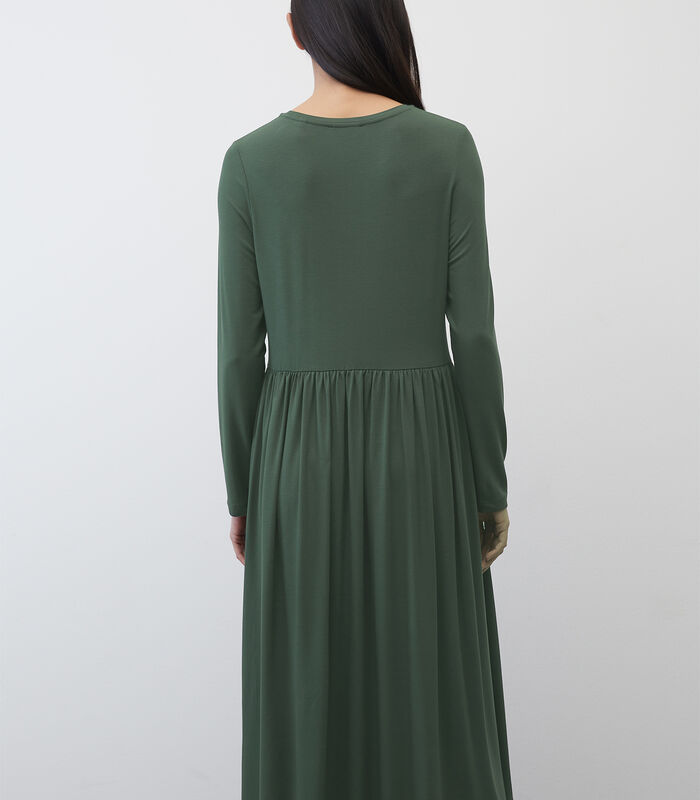 Jersey jurk met wijde, volumineuze rok image number 2