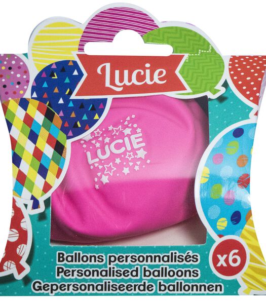 Ballons de baudruche prénom Lucie