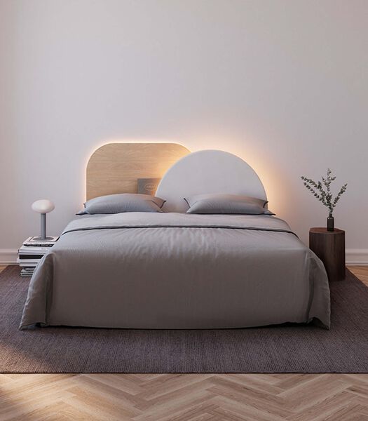 ALBA Tête de lit M 160 cm avec rangements et lumière