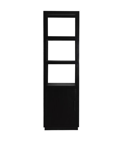 Black Omerta - Opbergkast - mango - zwart - 1 deur - 3 nissen - stalen frame - zwart gecoat