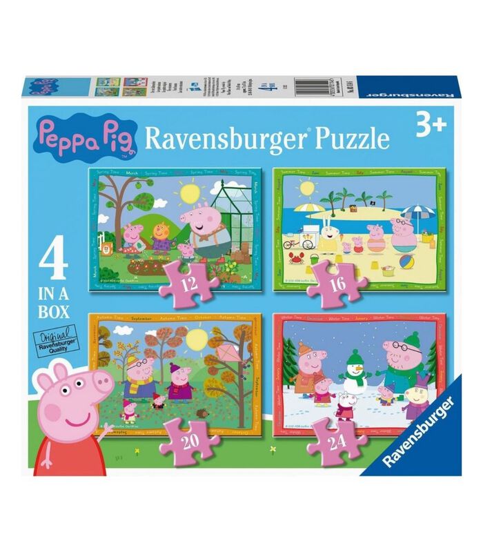 4-en-1 puzzle pour enfants Peppa Big : 4 saisons (12+16+20+24 pièces) image number 2