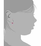 Boucles d'oreilles pour fille, argent sterling 925, verre cristal coeur image number 2