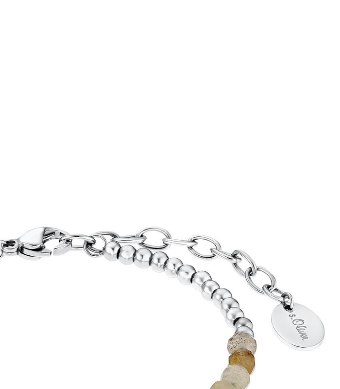 Armband voor dames, roestvrij staal glassteen image number 3