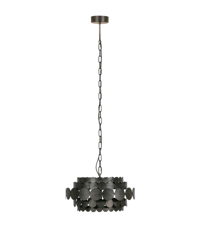 Lampe à suspension - Fer - Noir - 26x46x46 cm - Kaki image number 0