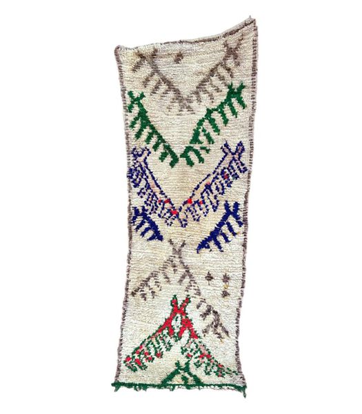 Tapis Berbere marocain pure laine 68 x 192 cm