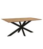 Nordic - Table de salle à manger - acacia - naturel - 160cm - rectangulaire - pied araignée - acier laqué image number 0
