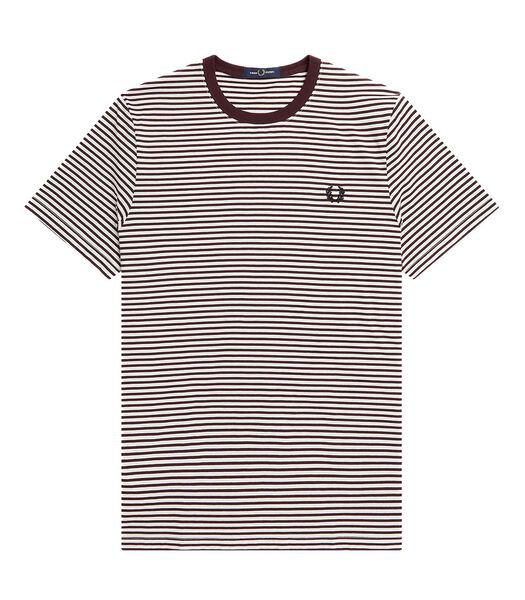 T-Shirt À Fines Rayures Fred Perry