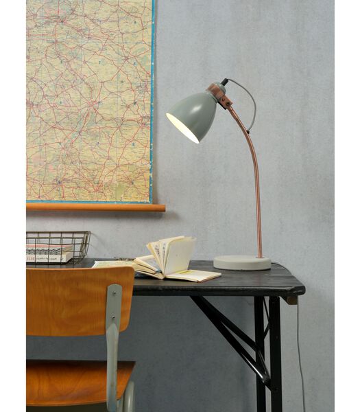 Lampe de Table Denver - Gris/Ciment - 21x16x50cm