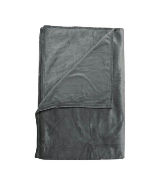 Plaid Cara Dark Grey Polyester 140 x 200 cm
