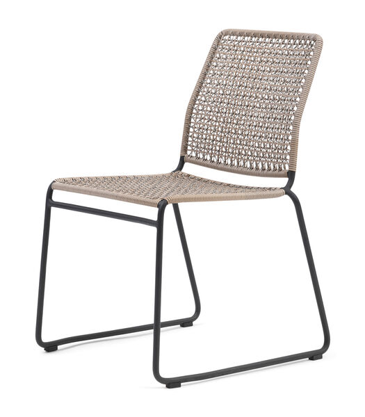 Tuinstoelen Stapelbaar - Portofino Outdoor Stackable Dining Chair - Naturel Beige