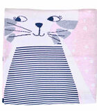 Plaid deken van biologisch katoen CHATON roze image number 4