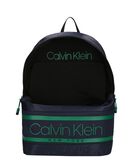 Calvin Klein Striped Logo Round Backpack navy image number 1