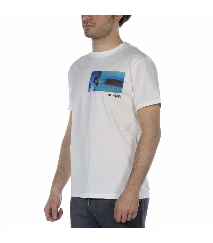 T-Shirt Sundek Printed Bianco image number 1