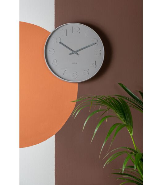 Horloge murale Mr. Grey - Grey - Ø37,5cm