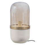 Lampe de table - Métal/verre - Gris - 43x20x20 - Flora image number 0
