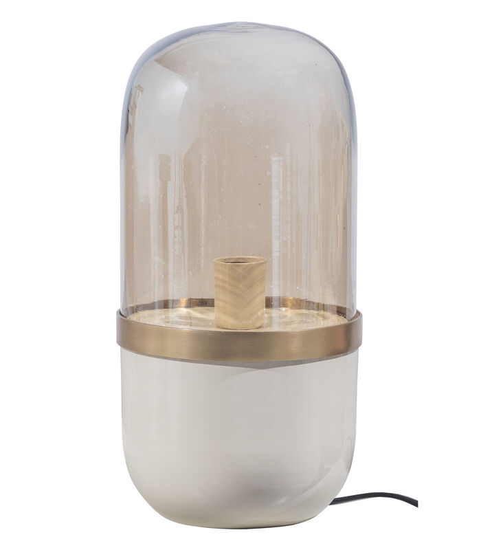 Lampe de table - Métal/verre - Gris - 43x20x20 - Flora image number 0