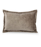 Coussin 45x30cm velvet Taupe Lounge image number 0