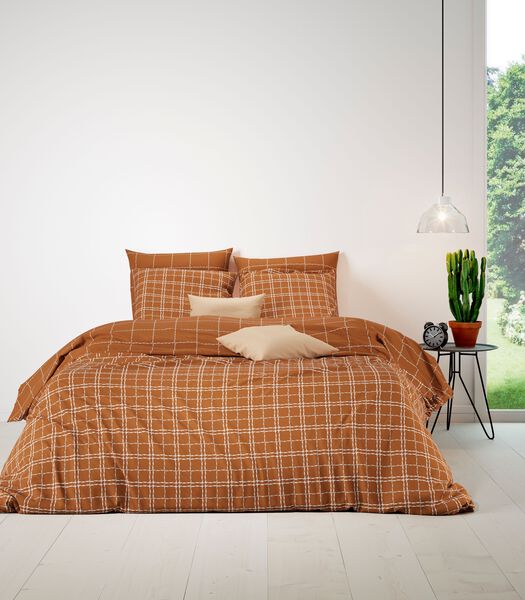 Housse de couette Coton Crafted check
